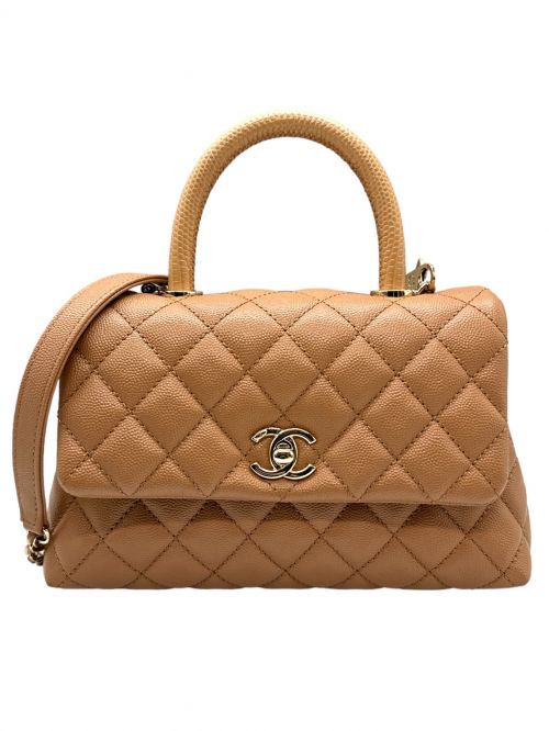 CHANEL（シャネル）CHANEL (シャネル) キャビアスキンチェーンショルダーバッグ ブラウンの古着・服飾アイテム
