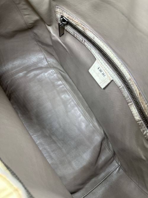 Christian Dior（クリスチャン ディオール）Christian Dior (クリスチャン ディオール) サドルフラップショルダーバッグ ベージュの古着・服飾アイテム