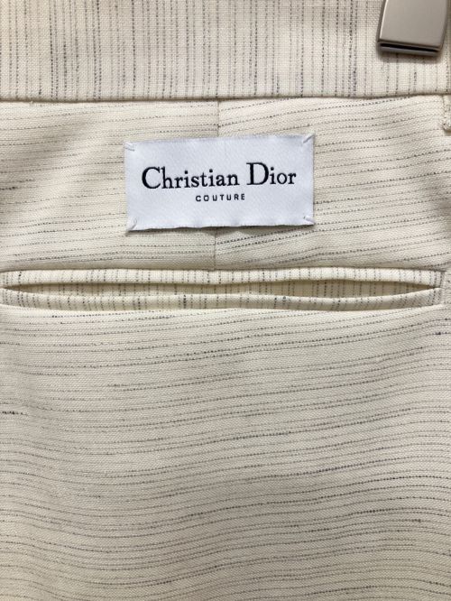 Christian Dior（クリスチャン ディオール）Christian Dior (クリスチャン ディオール) リネンウールスラックス ベージュ サイズ:46の古着・服飾アイテム