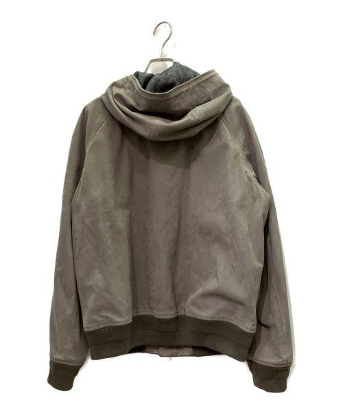Christian Dior（クリスチャン ディオール）Christian Dior (クリスチャン ディオール) カウレザーパーカー ライトグレー サイズ:50の古着・服飾アイテム