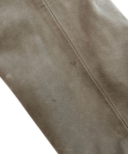 Christian Dior（クリスチャン ディオール）Christian Dior (クリスチャン ディオール) カウレザーパーカー ライトグレー サイズ:50の古着・服飾アイテム
