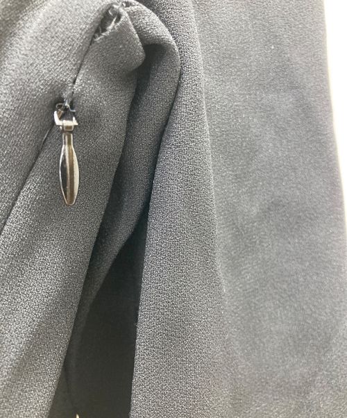 RED VALENTINO（レッドヴァレンティノ）RED VALENTINO (レッドヴァレンティノ) クレープアンバースサテン ドレス リボン ブラック サイズ:38の古着・服飾アイテム