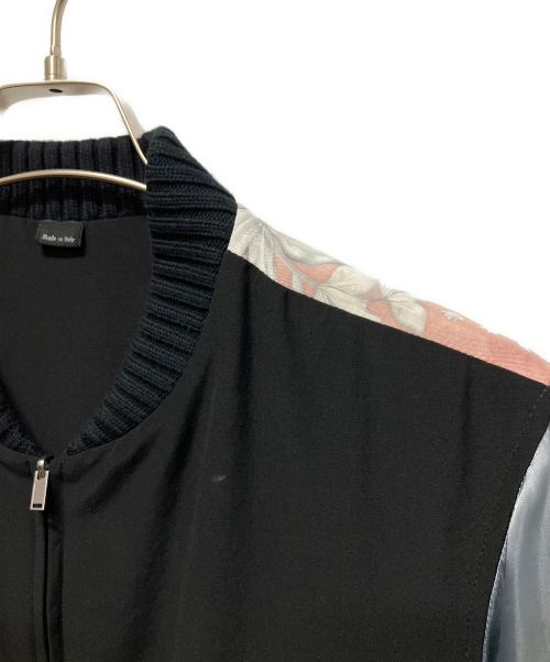 GUCCI（グッチ）GUCCI (グッチ) フラワープリントリバーシブルブルゾン スカイブルー×ブラック サイズ:48の古着・服飾アイテム