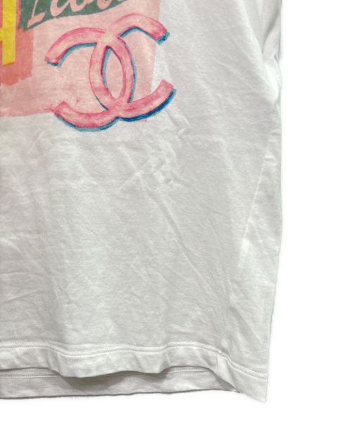 CHANEL（シャネル）CHANEL (シャネル) ココ キューバ Tシャツ ホワイト×ピンク サイズ:Sの古着・服飾アイテム