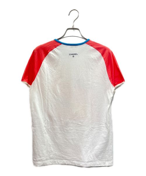CHANEL（シャネル）CHANEL (シャネル) ココ キューバ Tシャツ ホワイト×ピンク サイズ:Sの古着・服飾アイテム