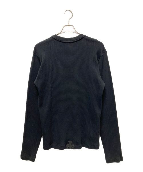 CHROME HEARTS（クロムハーツ）CHROME HEARTS (クロムハーツ) クロスレザーパッチサーマルカットソー ブラック サイズ:FREEの古着・服飾アイテム