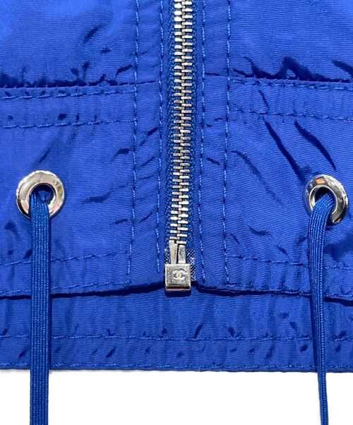 CHANEL（シャネル）CHANEL (シャネル) ナイロンフーディージャケット ブルー サイズ:42の古着・服飾アイテム