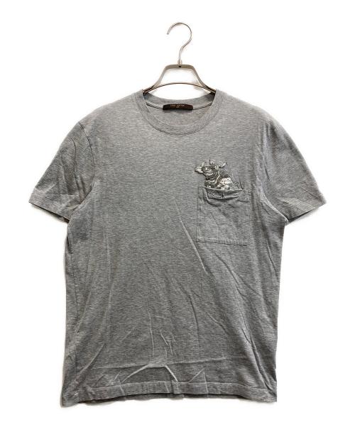 LOUIS VUITTON（ルイ ヴィトン）LOUIS VUITTON (ルイ ヴィトン) ポケットTシャツ グレー サイズ:SIZE Sの古着・服飾アイテム