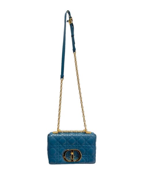 Christian Dior（クリスチャン ディオール）Christian Dior (クリスチャン ディオール) カロ スモール カナージュカーフスキンバッグ スカイブルー サイズ:スモールの古着・服飾アイテム
