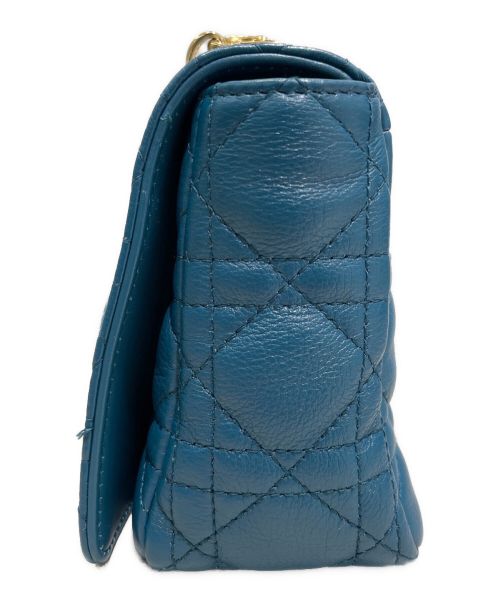 Christian Dior（クリスチャン ディオール）Christian Dior (クリスチャン ディオール) カロ スモール カナージュカーフスキンバッグ スカイブルー サイズ:スモールの古着・服飾アイテム