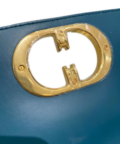 Christian Dior（クリスチャン ディオール）Christian Dior (クリスチャン ディオール) カロ スモール カナージュカーフスキンバッグ スカイブルー サイズ:スモールの古着・服飾アイテム