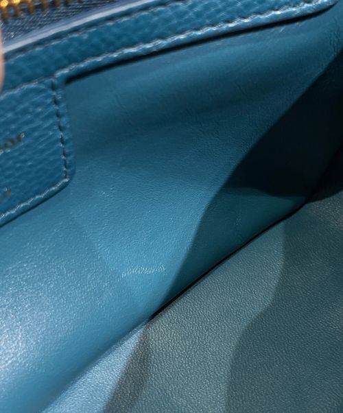 Christian Dior（クリスチャン ディオール）Christian Dior (クリスチャン ディオール) カロ スモール カナージュカーフスキンバッグ スカイブルー サイズ:スモールの古着・服飾アイテム