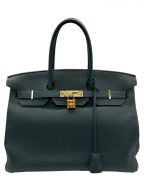HERMESエルメス）の古着「バーキン 35/ゴールド金具/トゴ/グリーン/C刻印」｜グリーン×ゴールド金具