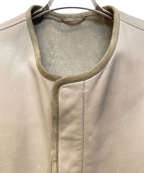 BOTTEGA VENETA（ボッテガベネタ）BOTTEGA VENETA (ボッテガベネタ) スウェード切替レザーブルゾン オリーブ サイズ:48の古着・服飾アイテム