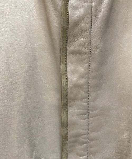 BOTTEGA VENETA（ボッテガベネタ）BOTTEGA VENETA (ボッテガベネタ) スウェード切替レザーブルゾン オリーブ サイズ:48の古着・服飾アイテム