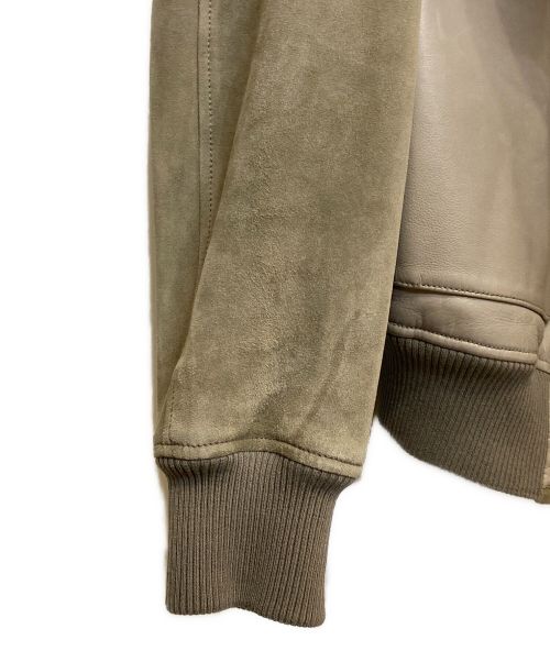 BOTTEGA VENETA（ボッテガベネタ）BOTTEGA VENETA (ボッテガベネタ) スウェード切替レザーブルゾン オリーブ サイズ:48の古着・服飾アイテム
