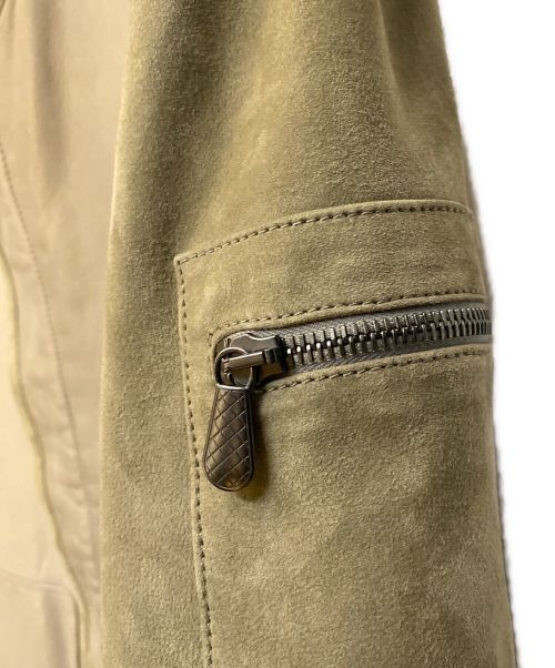 BOTTEGA VENETA（ボッテガベネタ）BOTTEGA VENETA (ボッテガベネタ) スウェード切替レザーブルゾン オリーブ サイズ:48の古着・服飾アイテム
