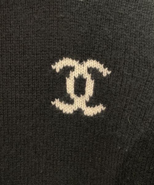 CHANEL（シャネル）CHANEL (シャネル) ココマークタートルネックニット ブラック サイズ:42の古着・服飾アイテム