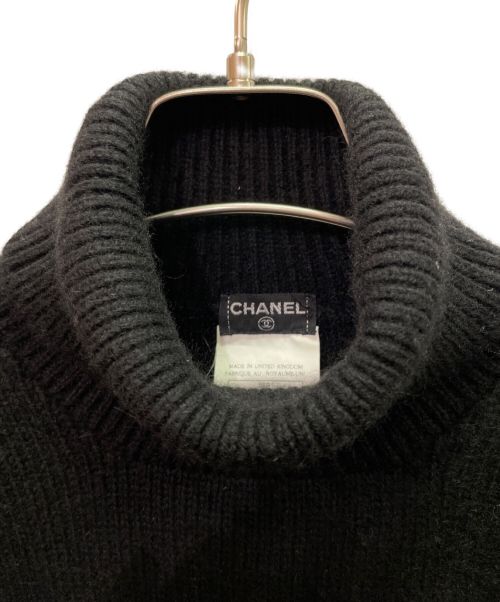 CHANEL（シャネル）CHANEL (シャネル) ココマークタートルネックニット ブラック サイズ:42の古着・服飾アイテム