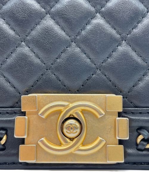 CHANEL（シャネル）CHANEL (シャネル) ボーイシャネル トップハンドル2wayバッグ ブラックの古着・服飾アイテム