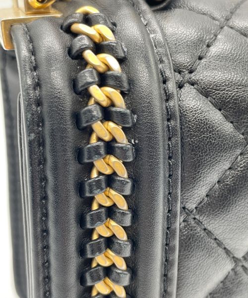 CHANEL（シャネル）CHANEL (シャネル) ボーイシャネル トップハンドル2wayバッグ ブラックの古着・服飾アイテム
