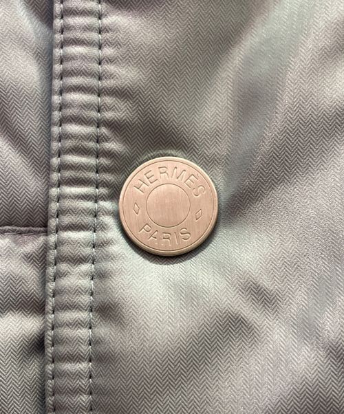 HERMES（エルメス）HERMES (エルメス) フーデットダウンベスト スカイブルー サイズ:46の古着・服飾アイテム