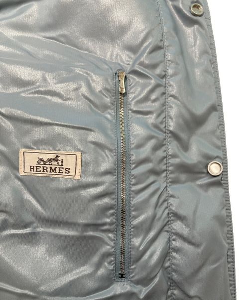HERMES（エルメス）HERMES (エルメス) フーデットダウンベスト スカイブルー サイズ:46の古着・服飾アイテム