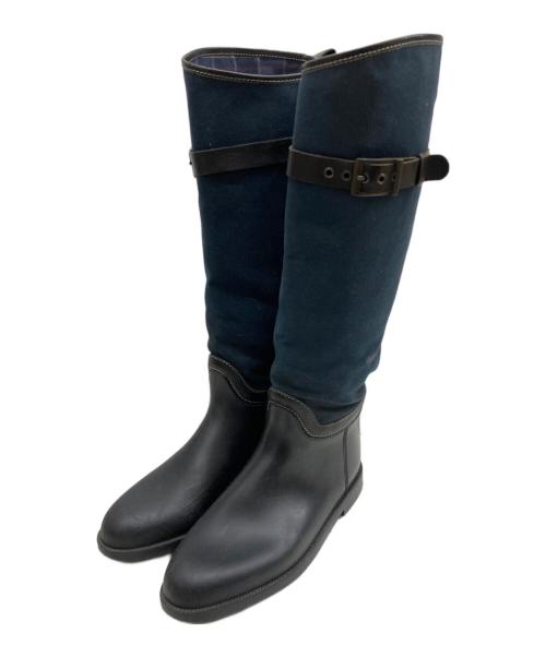 Chloe（クロエ）Chloe (クロエ) ハンティングレインブーツ ブラック×ネイビー サイズ:39の古着・服飾アイテム