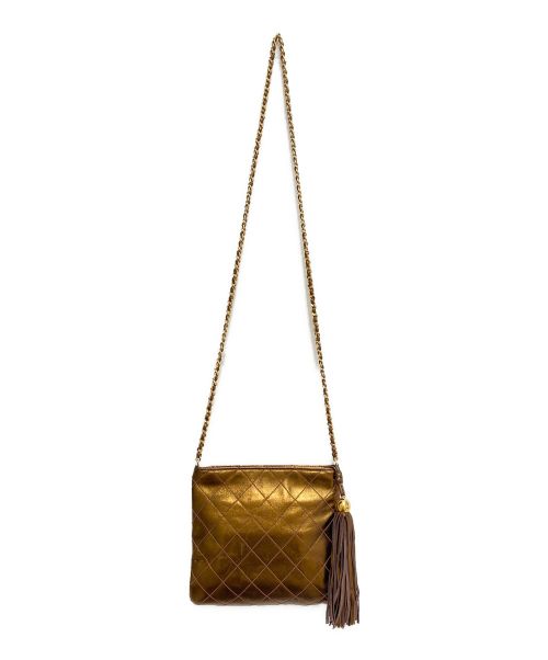 CHANEL（シャネル）CHANEL (シャネル) マトラッセチェーンショルダーバッグ ブラウンの古着・服飾アイテム