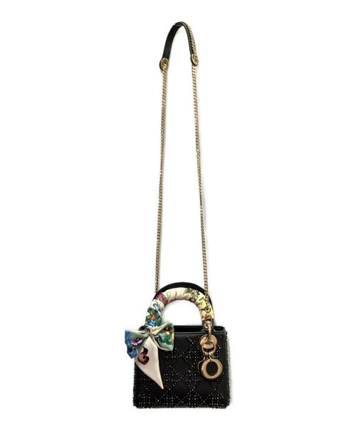 Christian Dior（クリスチャン ディオール）Christian Dior (クリスチャン ディオール) ミニビジューハンドバッグ ブラックの古着・服飾アイテム