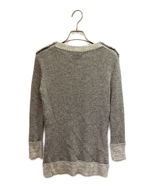 CHANEL（シャネル）CHANEL (シャネル) ショルダーボタンニット グレー サイズ:36の古着・服飾アイテム