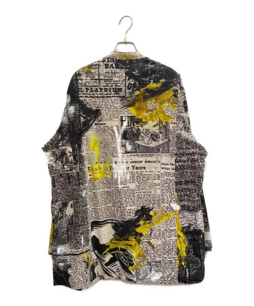 Yohji Yamamoto pour homme（ヨウジヤマモト プールオム）Yohji Yamamoto pour homme (ヨウジヤマモト プールオム) NEWSPAPER STAND COLLAR BLOUSE マルチカラー サイズ:2の古着・服飾アイテム