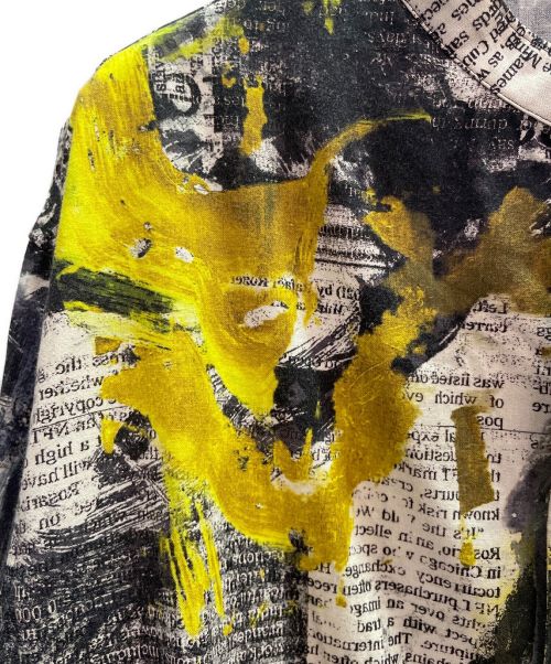 Yohji Yamamoto pour homme（ヨウジヤマモト プールオム）Yohji Yamamoto pour homme (ヨウジヤマモト プールオム) NEWSPAPER STAND COLLAR BLOUSE マルチカラー サイズ:2の古着・服飾アイテム
