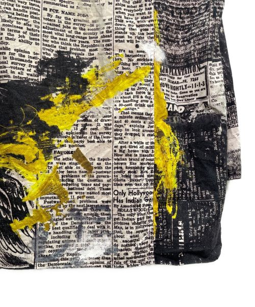 Yohji Yamamoto pour homme（ヨウジヤマモト プールオム）Yohji Yamamoto pour homme (ヨウジヤマモト プールオム) NEWSPAPER STAND COLLAR BLOUSE マルチカラー サイズ:2の古着・服飾アイテム
