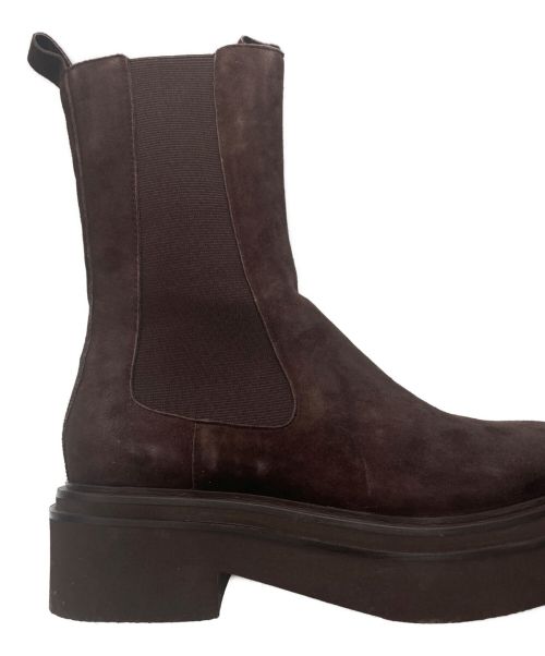 UNITED ARROWS（ユナイテッドアローズ）UNITED ARROWS (ユナイテッドアローズ) ハーフサイドゴアブーツ ブラウン サイズ:36の古着・服飾アイテム