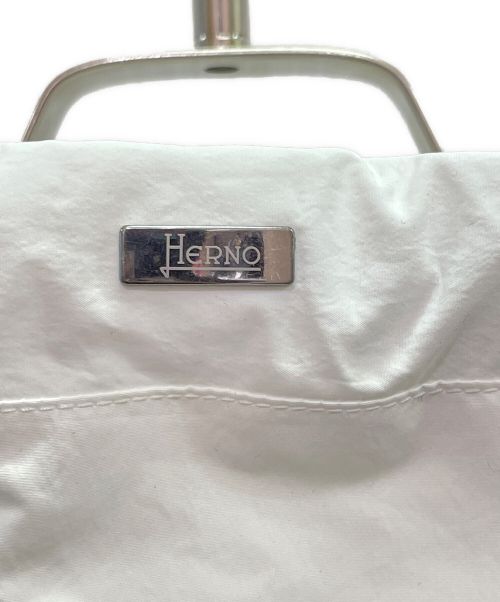 HERNO（ヘルノ）HERNO (ヘルノ) ミドルゲージ ニット 切替 ジップアップフーディ ホワイト サイズ:48の古着・服飾アイテム