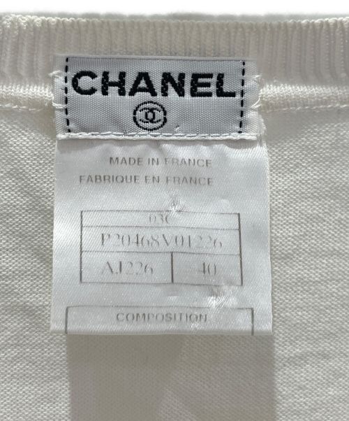 CHANEL（シャネル）CHANEL (シャネル) サマーニット ホワイト サイズ:40の古着・服飾アイテム