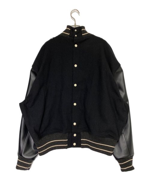 KAPITAL（キャピタル）KAPITAL (キャピタル) 40Sウールユニオンスタジャン グレー×ブラック サイズ:Lの古着・服飾アイテム