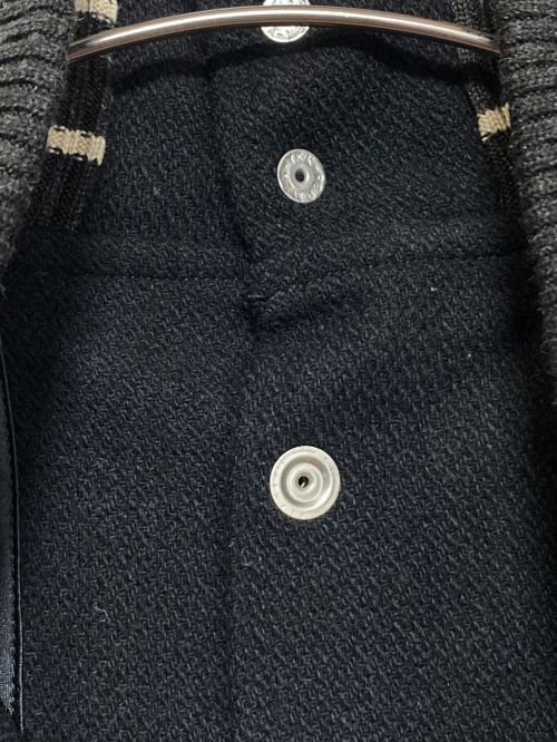 KAPITAL（キャピタル）KAPITAL (キャピタル) 40Sウールユニオンスタジャン グレー×ブラック サイズ:Lの古着・服飾アイテム