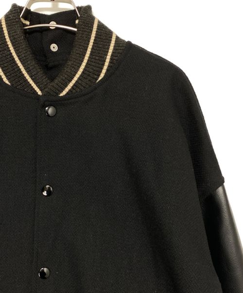 KAPITAL（キャピタル）KAPITAL (キャピタル) 40Sウールユニオンスタジャン グレー×ブラック サイズ:Lの古着・服飾アイテム