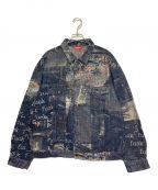 SUPREMEシュプリーム）の古着「Archive Denim Jacquard Trucker Jacket」｜ネイビー