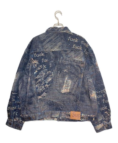 SUPREME（シュプリーム）SUPREME (シュプリーム) Archive Denim Jacquard Trucker Jacket ネイビー サイズ:XLの古着・服飾アイテム