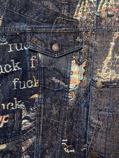 SUPREME（シュプリーム）SUPREME (シュプリーム) Archive Denim Jacquard Trucker Jacket ネイビー サイズ:XLの古着・服飾アイテム