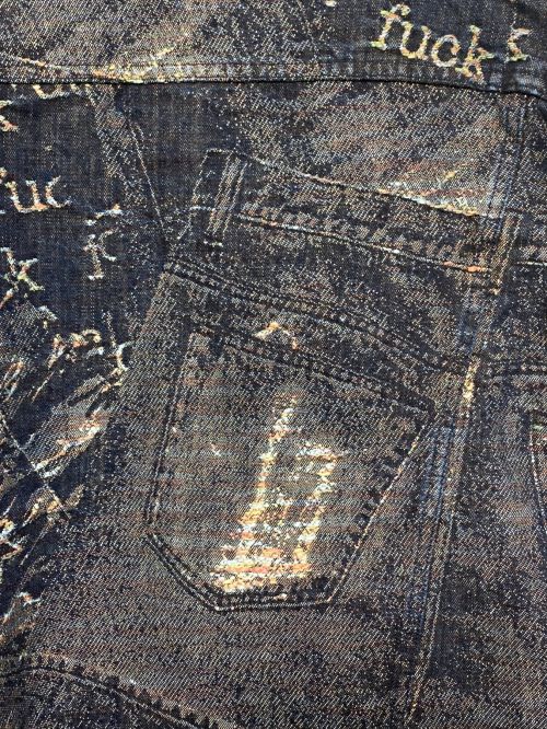 SUPREME（シュプリーム）SUPREME (シュプリーム) Archive Denim Jacquard Trucker Jacket ネイビー サイズ:XLの古着・服飾アイテム