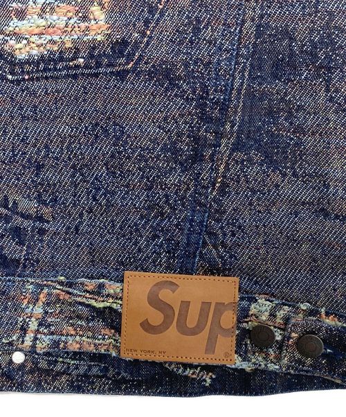 SUPREME（シュプリーム）SUPREME (シュプリーム) Archive Denim Jacquard Trucker Jacket ネイビー サイズ:XLの古着・服飾アイテム