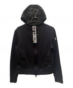 MONCLERモンクレール）の古着「MAGLIA CARDIGAN/ロゴジップパーカー」｜ブラック