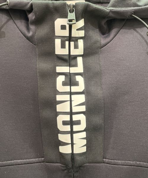 MONCLER（モンクレール）MONCLER (モンクレール) MAGLIA CARDIGAN/ロゴジップパーカー ブラック サイズ:Mの古着・服飾アイテム
