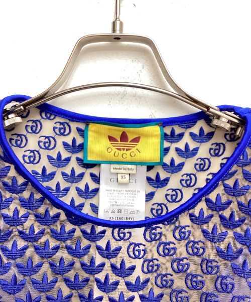 GUCCI（グッチ）GUCCI (グッチ) adidas (アディダス) シースルーチュールトップカッソー ブルー サイズ:XSの古着・服飾アイテム