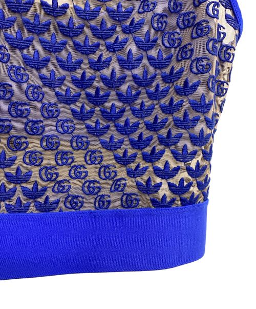 GUCCI（グッチ）GUCCI (グッチ) adidas (アディダス) シースルーチュールトップカッソー ブルー サイズ:XSの古着・服飾アイテム
