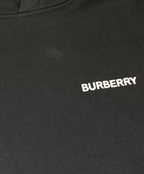 BURBERRY（バーバリー）BURBERRY (バーバリー) EKD PRINT COTTON BLEND HOODIE  ブラック サイズ:XXSの古着・服飾アイテム